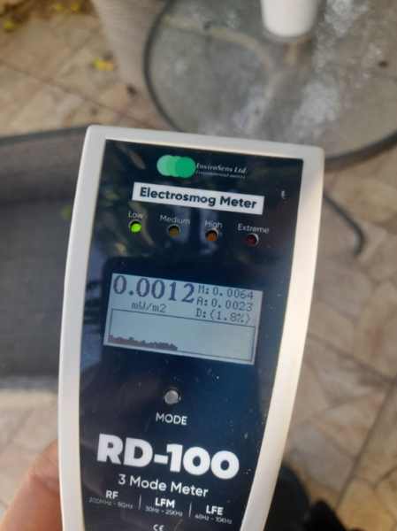 קרינת רדיו בחצר הבית החדש