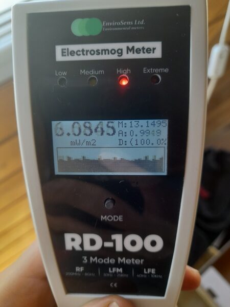 קרינת רדיו ליד חלון בדירה הישנה 1S - רגישה לקרינה