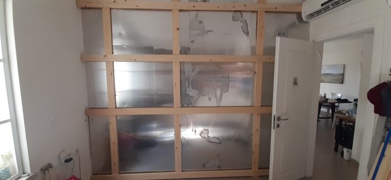 תשתית עץ לחיפוי מיגון שדה מגנטי מלוח חשמל